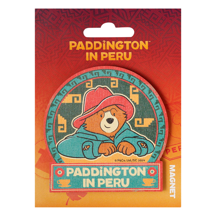 Paddington in Peru Exclusive Circle Wooden Magnet