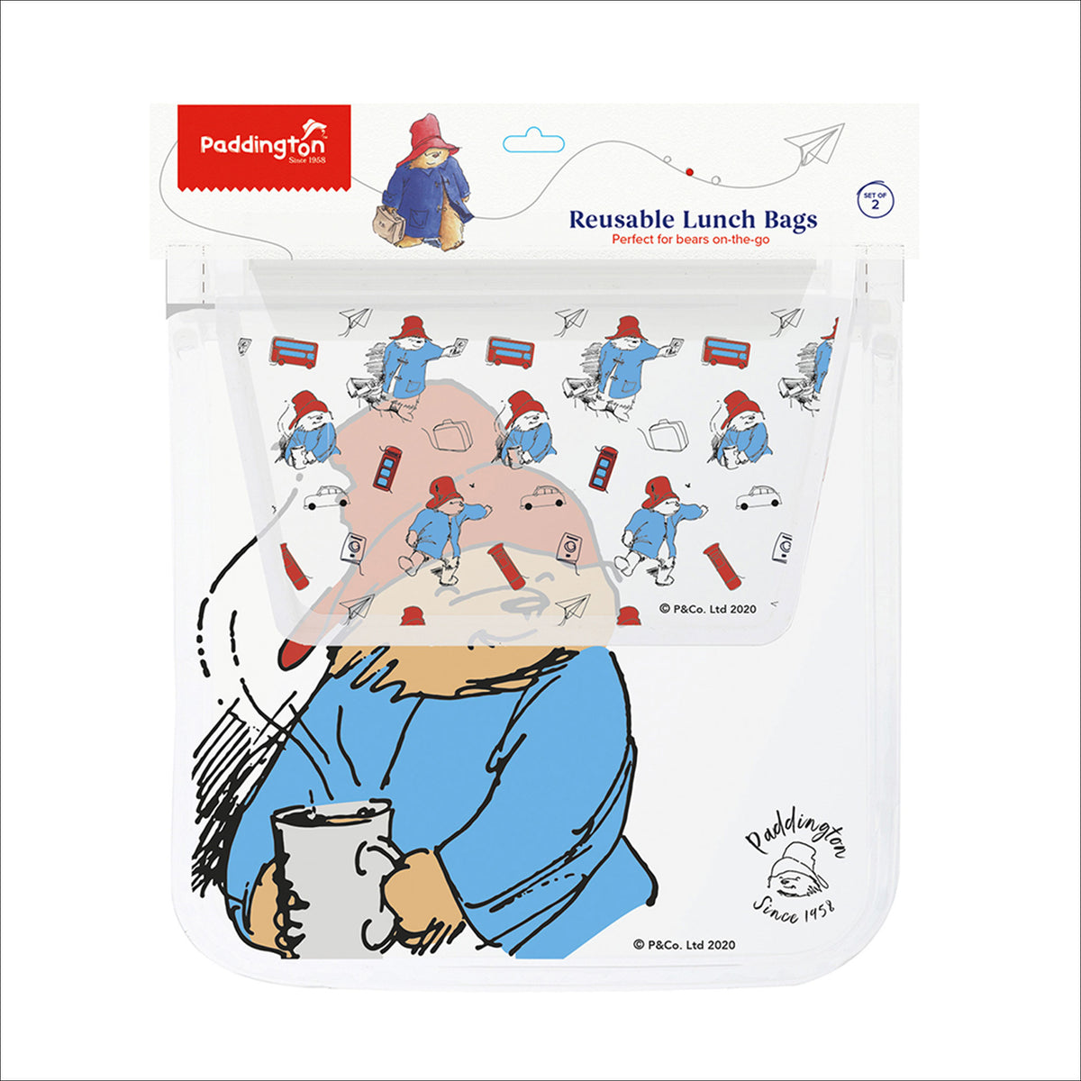 Reusable lunch shop order bags
