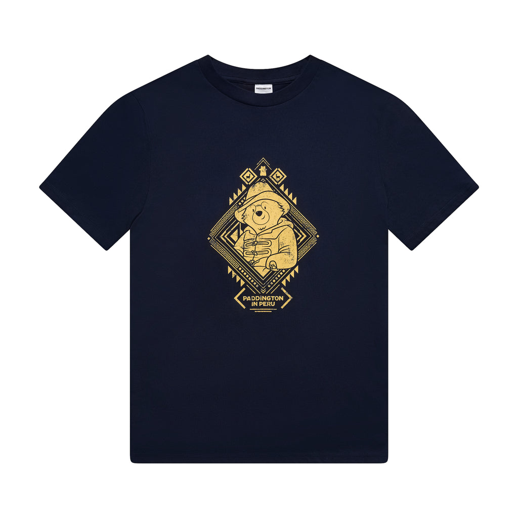 Paddington in Peru Organic Cotton Unisex Blue T-Shirt