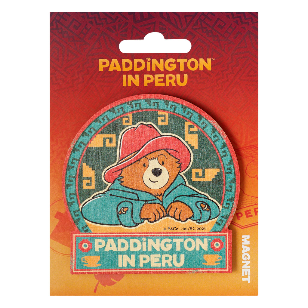 Paddington in Peru Exclusive Wooden Magnet-Circle