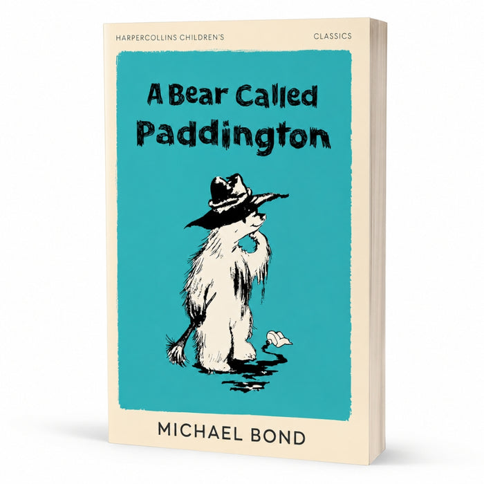 Book cover of 'A Bear Called Paddington' by Michael Bond with a bear illustration on a blue background.