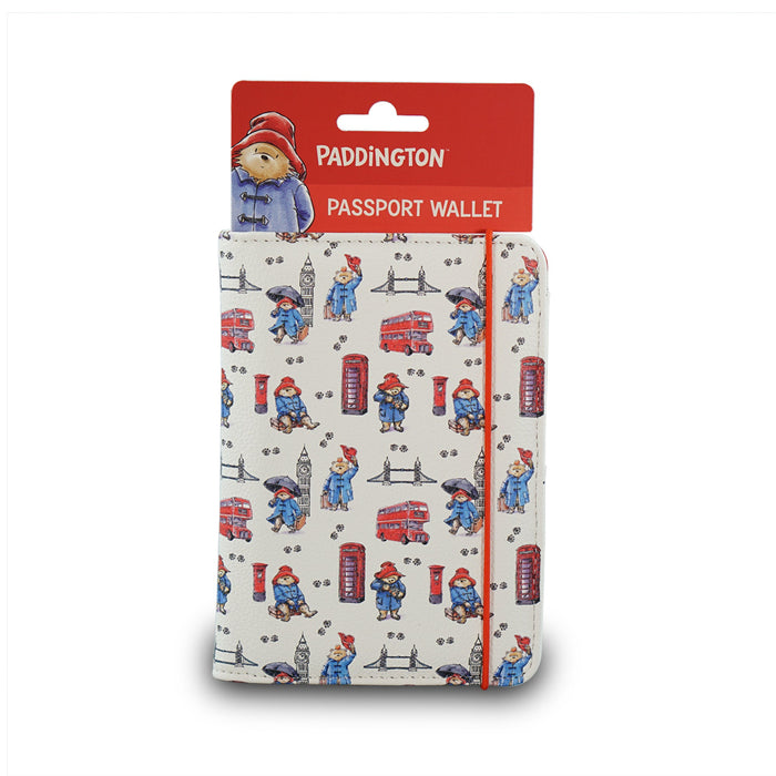 Paddington Bear passport wallet with packaging on a white background
