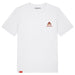 A grey crew neck t-shirt with the embroidered Paddington bear logo on the chest.