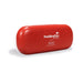 Red eyeglass case with 'Paddington' branding on a white background