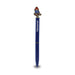 A blue paddington pen with brass cartoon bear artwork as a topper