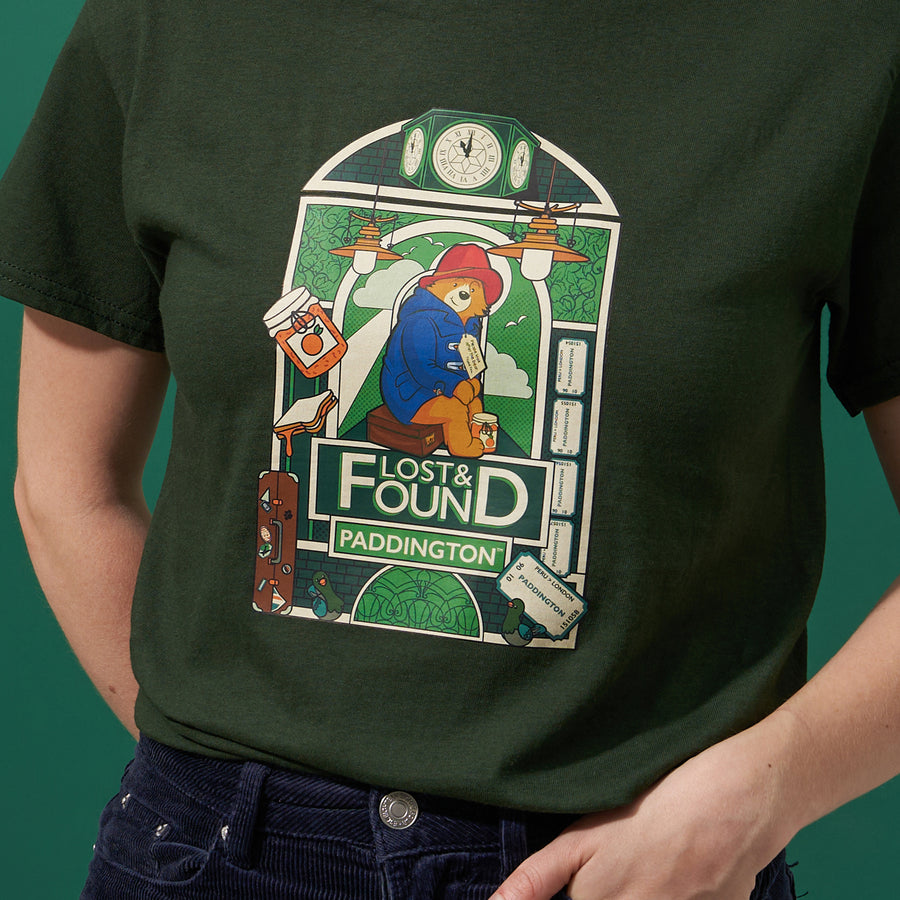 Lost & Found Paddington Portrait Green T-Shirt