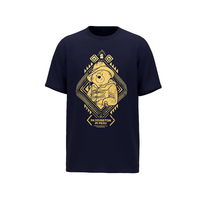 Paddington in Peru Organic Cotton Unisex Blue T-Shirt