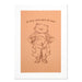 A very rare sort of bear paddington A4 poster print in orange and peach tones