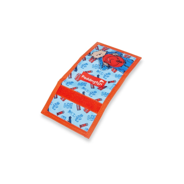 Rectangular fabric pouch with Paddington Bear design on a white background