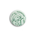 Green button badge with Paddington Bear design on a white background