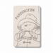 Magnet with Paddington Bear illustration and text on a white background