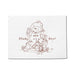 A White Paddington tea towel with Sticky Bear sketch design