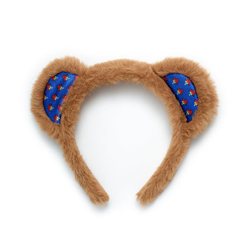 Plush Paddington the musical headband with blue satin logo ears