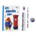 Paddington-themed stationery set featuring a hardcover notebook with Paddington and a red post box illustration, a ruler, a pencil, a small eraser, and a round pencil sharpener on a white background.
