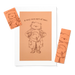 Gift Set of poster, magnet and bookmark with bear illustrations and text on a white background