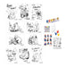 Paddington Art Activity set with illustration pages to paint. Crayons, ink stamps, stickers and plaster figurine.