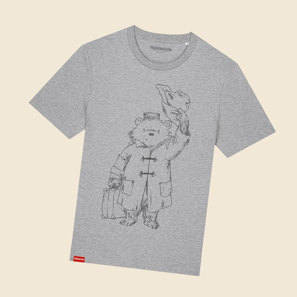 Official Paddington Clothing Collection with Grey paddington sketch t shirt