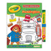 Crayola Colour Adventure book featuring Paddington Bear with coloring book and crayons.