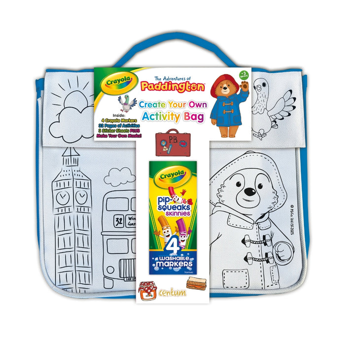Crayola Create Your Own Activity Bag with Paddington Bear theme on a white background