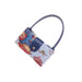 Blue and white striped foldable shopper bag folded with Paddington illustrations