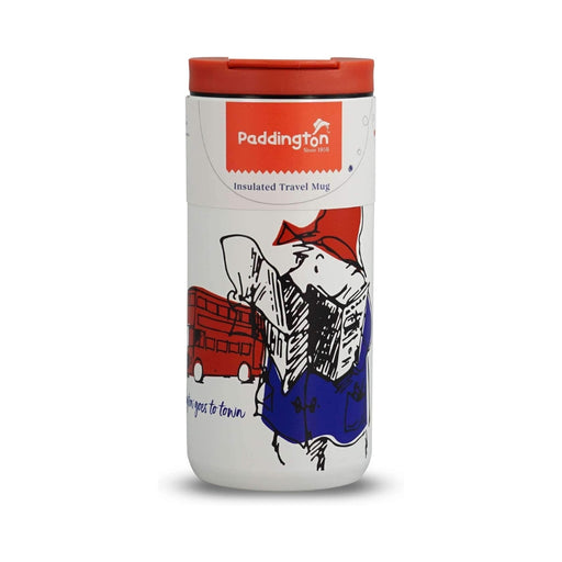 Paddington insulated travel mug with character illustration on a white background