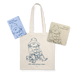 Tote bag with bear illustration and 'It's nice being a bear' text, surrounded by matching items on a white background.