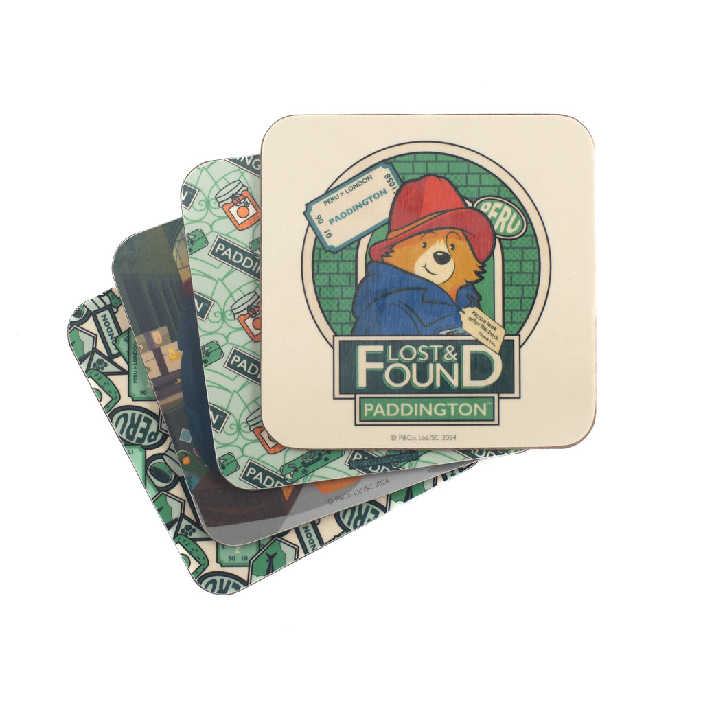 Set of 4 Lost & Found Paddington Coasters