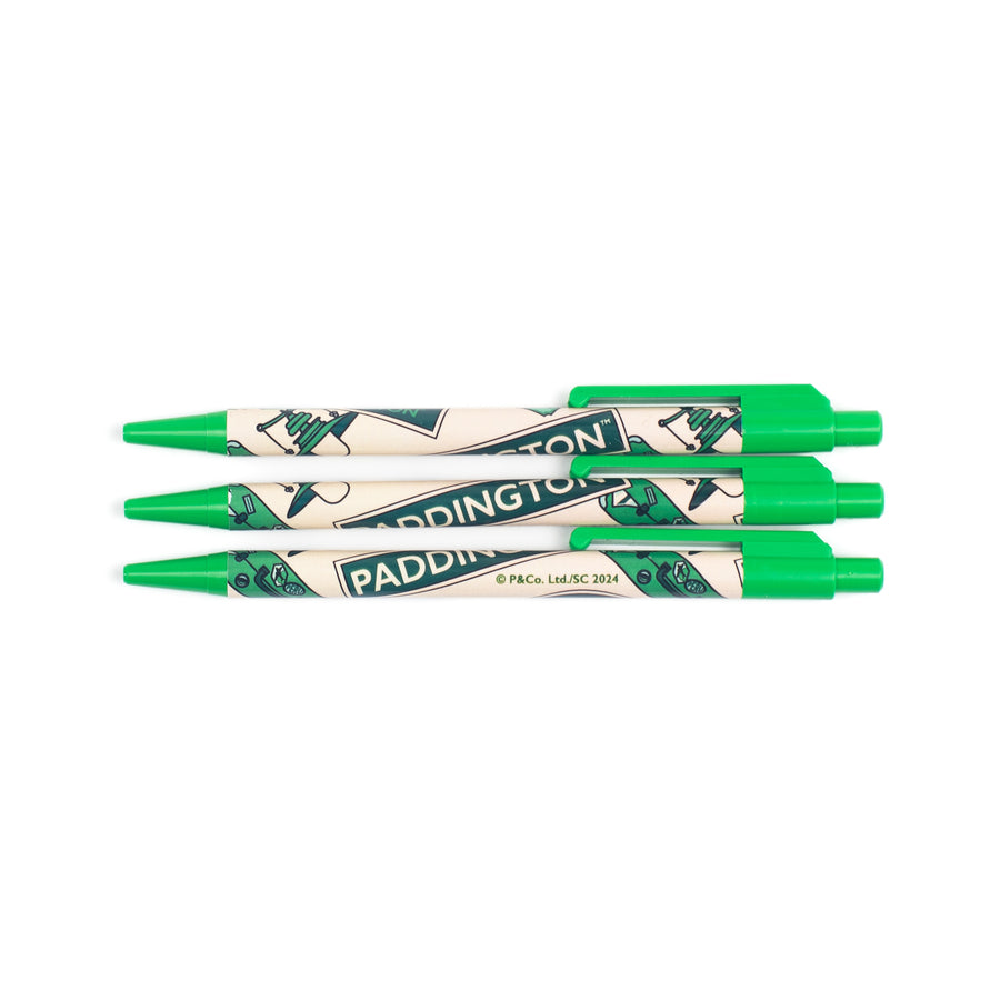 Lost & Found Paddington Pen Set of 3Green