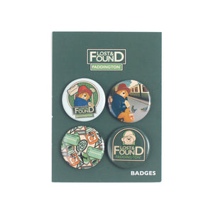 Lost & Found Paddington Set of 4 Badges