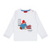 White Long sleeve infant top with paddington embroidery and london scene
