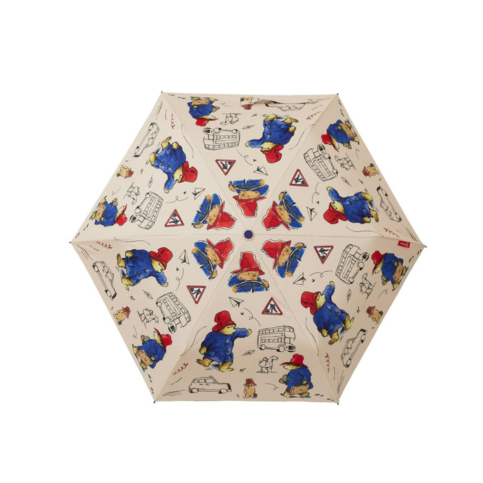 Umbrella with Paddington Bear pattern on a white background