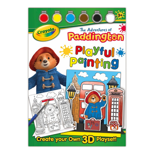 Crayola Paddington Bear painting set book with illustrations and Crayola logo