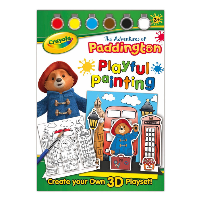Crayola Paddington Bear painting set book with illustrations and Crayola logo