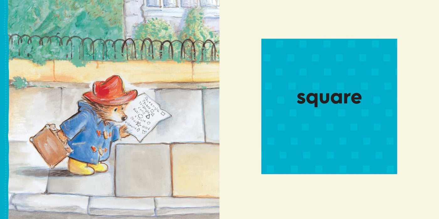 Illustration of a character in a red hat reading a newspaper with a blue square labeled 'square' on a beige background.