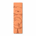 Orange Bookmark with a bear illustration on an white background