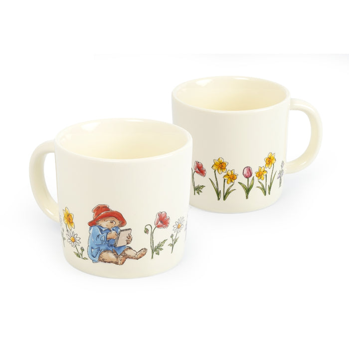 Cream ceramic Paddington mug with wraparound botanical design