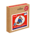 Cross stitch kit packaging with Paddington Bear design on a white background.