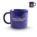 Blue mug with text 'LONDON, PLEASE LOOK AFTER THIS BEAR' on a white background