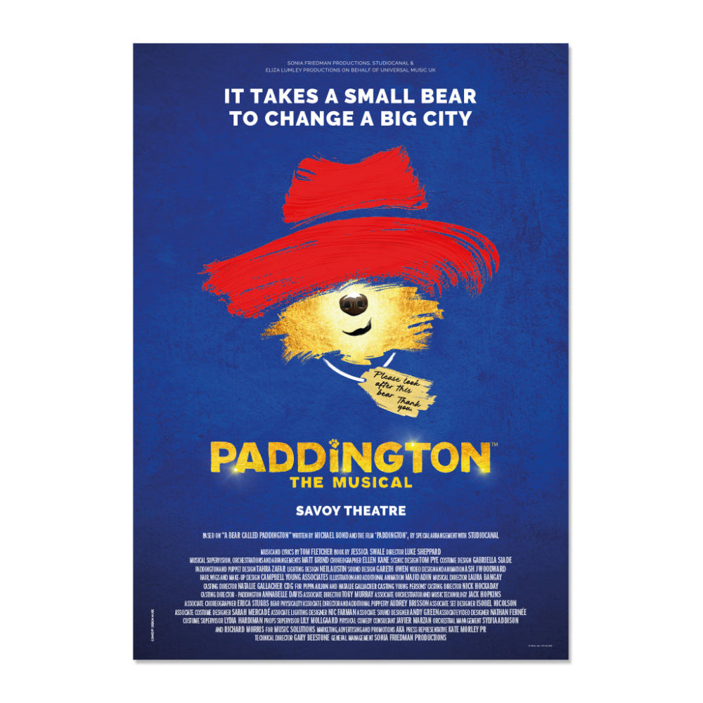 ☆英国限定☆パディントン ミュージカル ポスター サヴォイ劇場 公式 アートA3 Paddington The Musical: A3 Print — Paddington Store