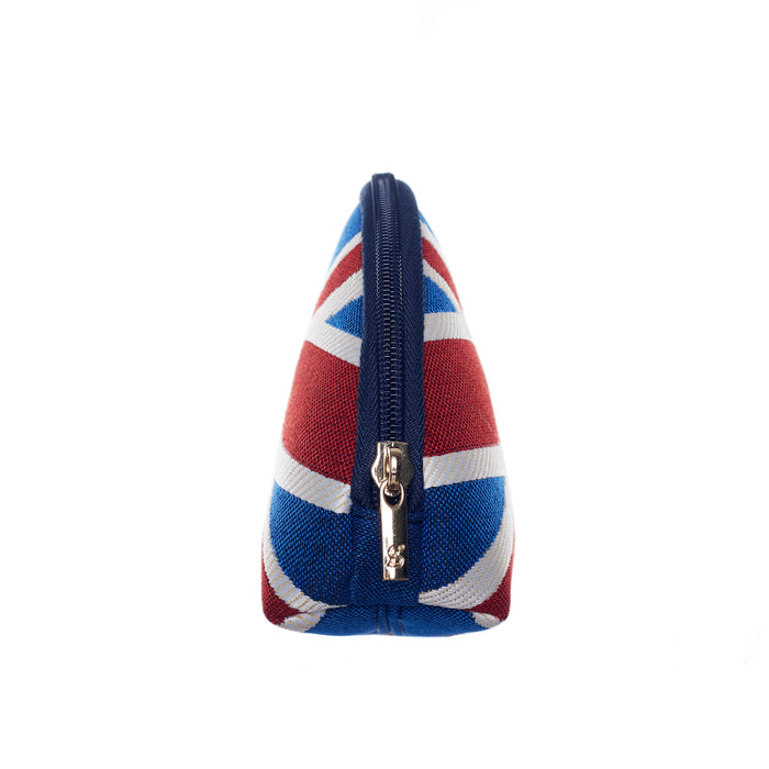 Side view of Paddington Union Jack Cosmetic Makeup bag