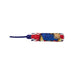Colorful folded Paddington umbrella with a British flag pattern on a white background