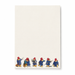 An off-white rectangular piece of writing paper featuring a row of Paddington Bear illustrations along the bottom edge, shown against a clean white background.