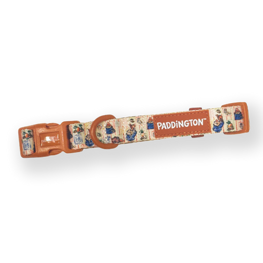 Collar with Paddington Bear design on a white background