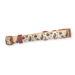 Dog collar with Paddington bear pattern on a white background
