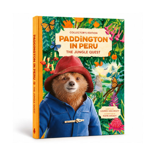 Paddington in Peru: The Jungle Quest Collector's Edition book, featuring a colorful jungle cover illustration with butterflies and Padfieldon wearing his signature red hat and blue duffel coat.
