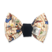 Dog Bow tie with paddington-style design on a white background