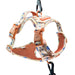 Dog harness with colorful pattern on a white background