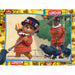 Illustration of paddington bear in a red uniform with a flag, standing next to a person in a red uniform with a flag, with 'London' text and teddy bear graphics in the background.