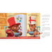 Illustration of two characters with hats labeled 'Peru' and 'England' in a kitchen setting.