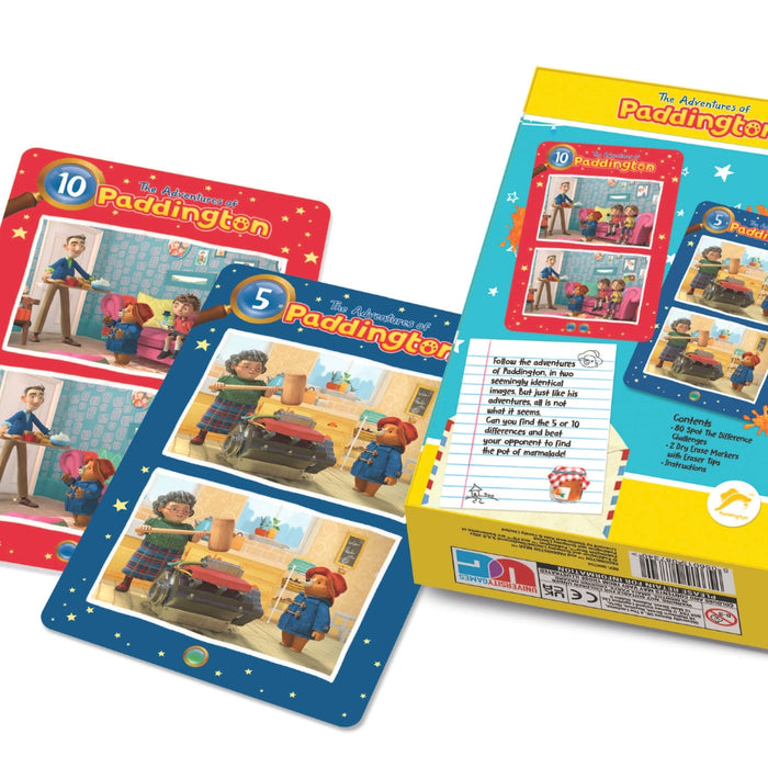 Paddington-themed trading cards with colorful packaging on a white background